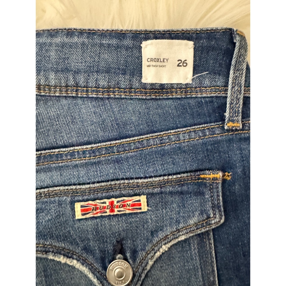 HUDSON Denim Shorts Women's Size 26 Cuffed - Picture 5 of 9
